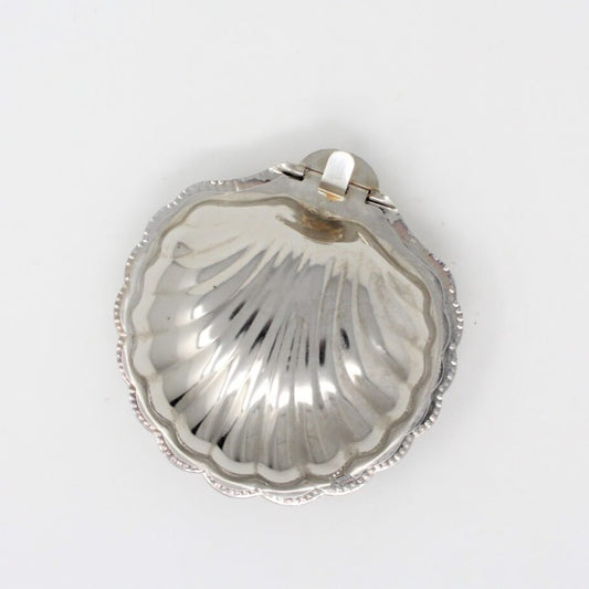 Condiment Dish, Shell Shaped Silverplate, Hinged, Vintage, SOLD