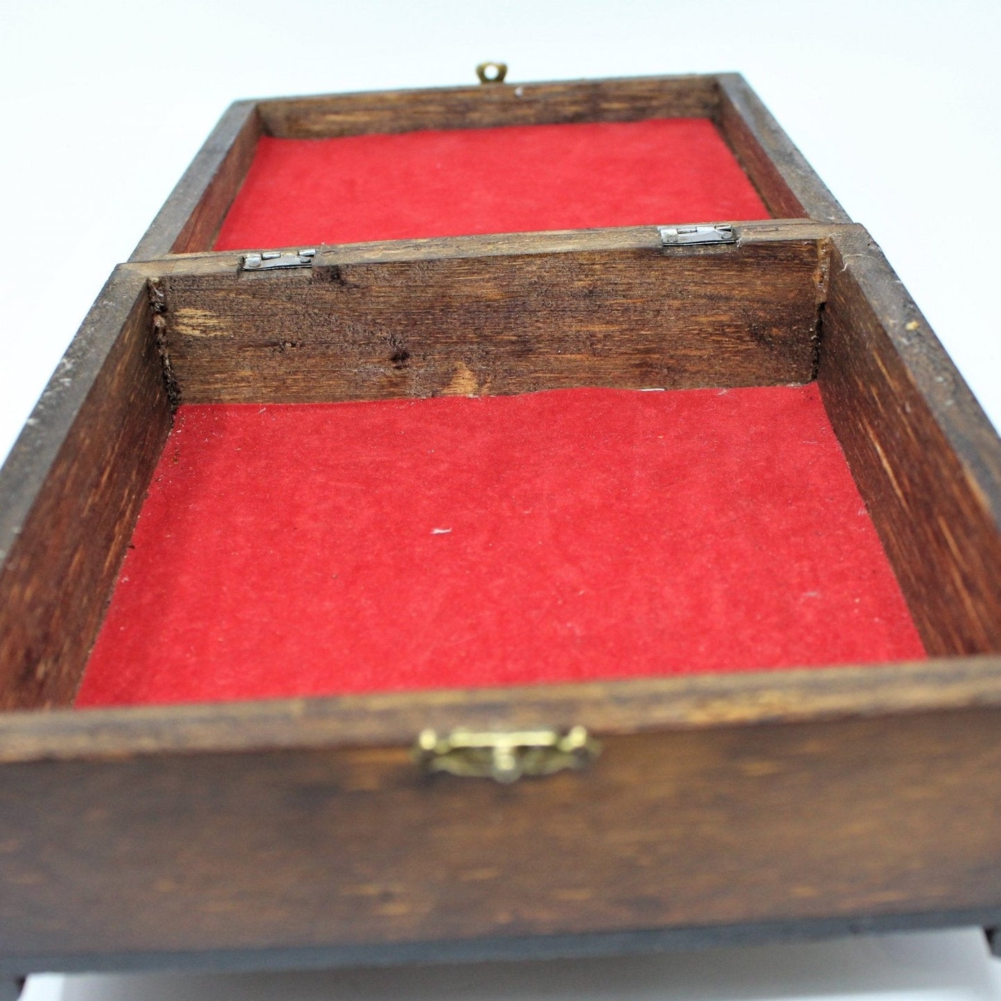 Box, Jewelry Box, Carved Wood, Tile Insert, Mexico, Vintage