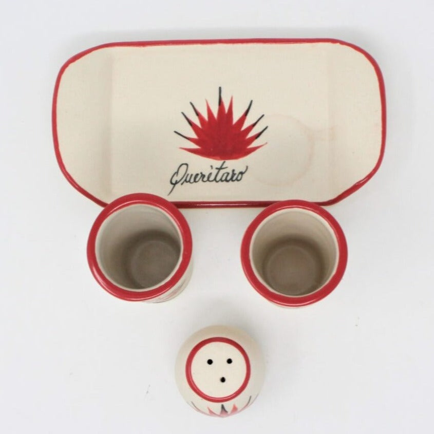 Shot Glasses Set, Tequila Set, Mexico Souvenir, Hand Painted Ceramic