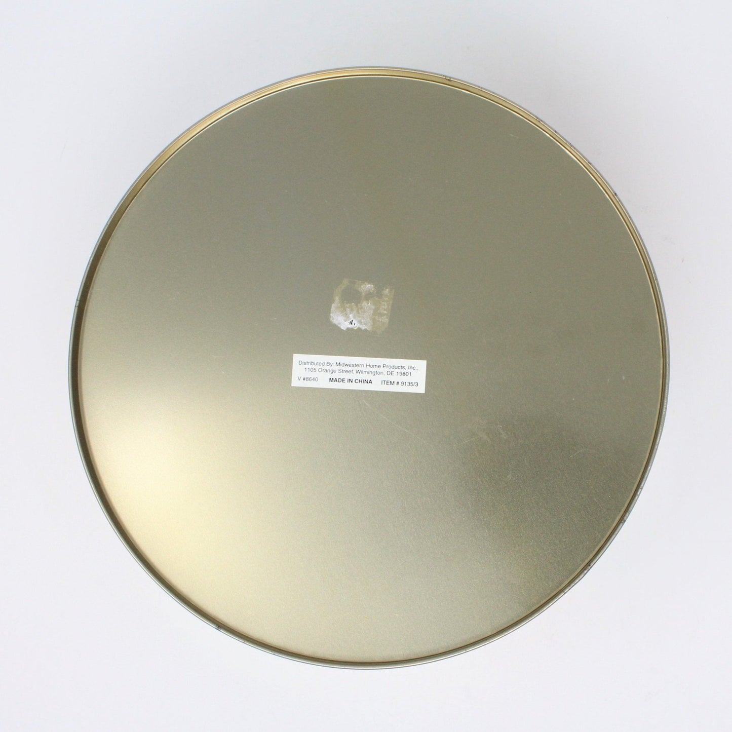 Tins, Gift Tin / Cookie Tin, Christmas Quilter's Patchwork, Round, Vintage