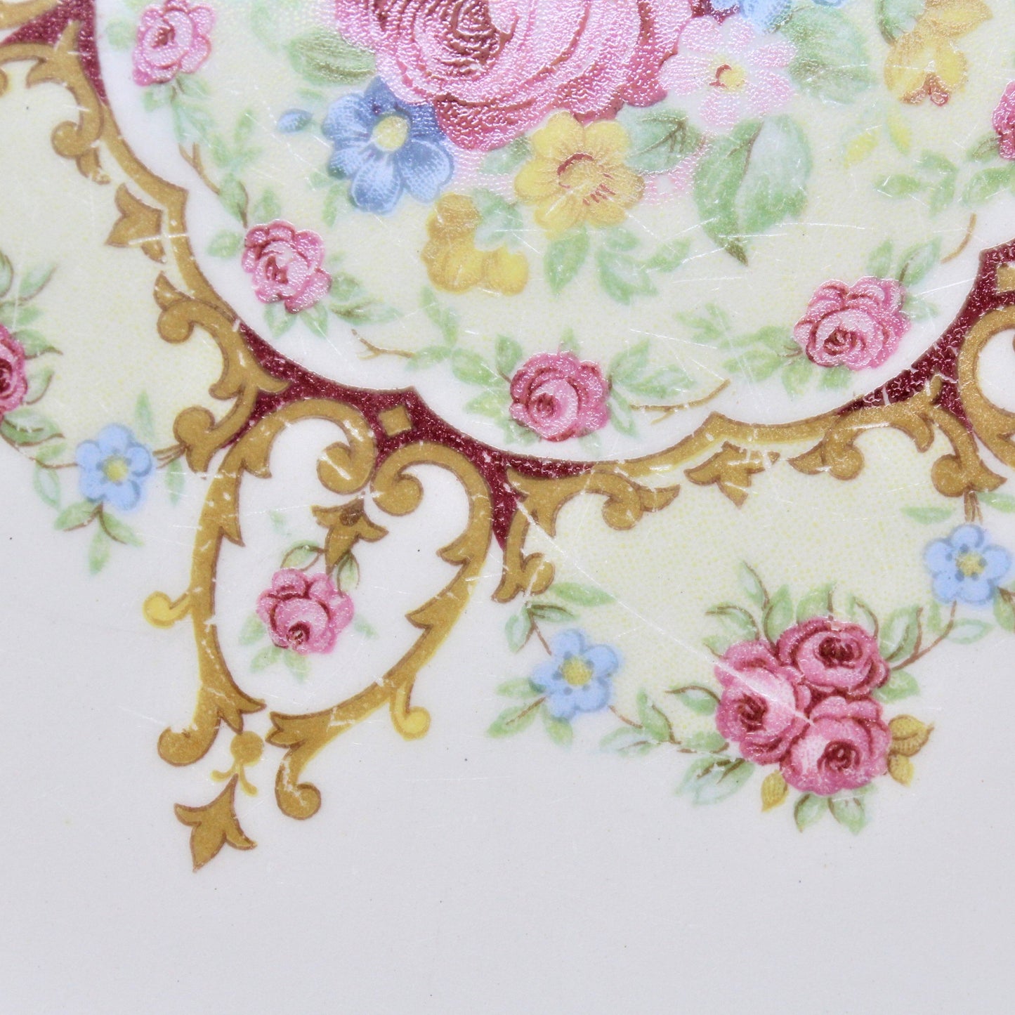 Cake / Cookie Plate, Paden City Pottery, Floral, Vintage