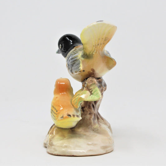 Figurine, Arnart, Oriole with Chick, Hand Painted, Vintage