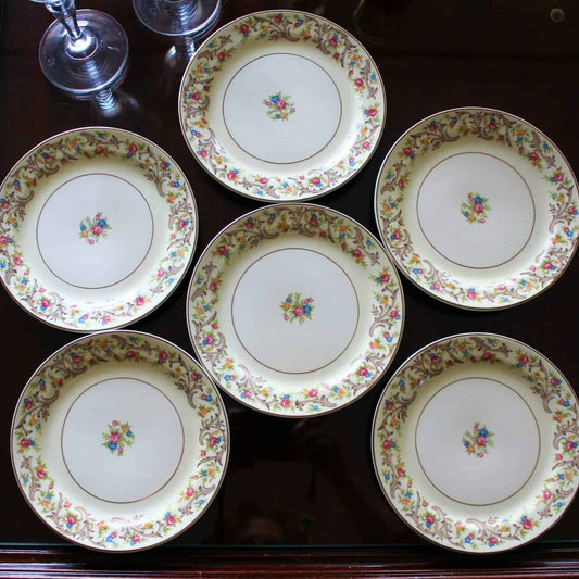 Bread & Butter Plates, Taylor Smith & Taylor, 1797, Set of 6, Vintage, SOLD