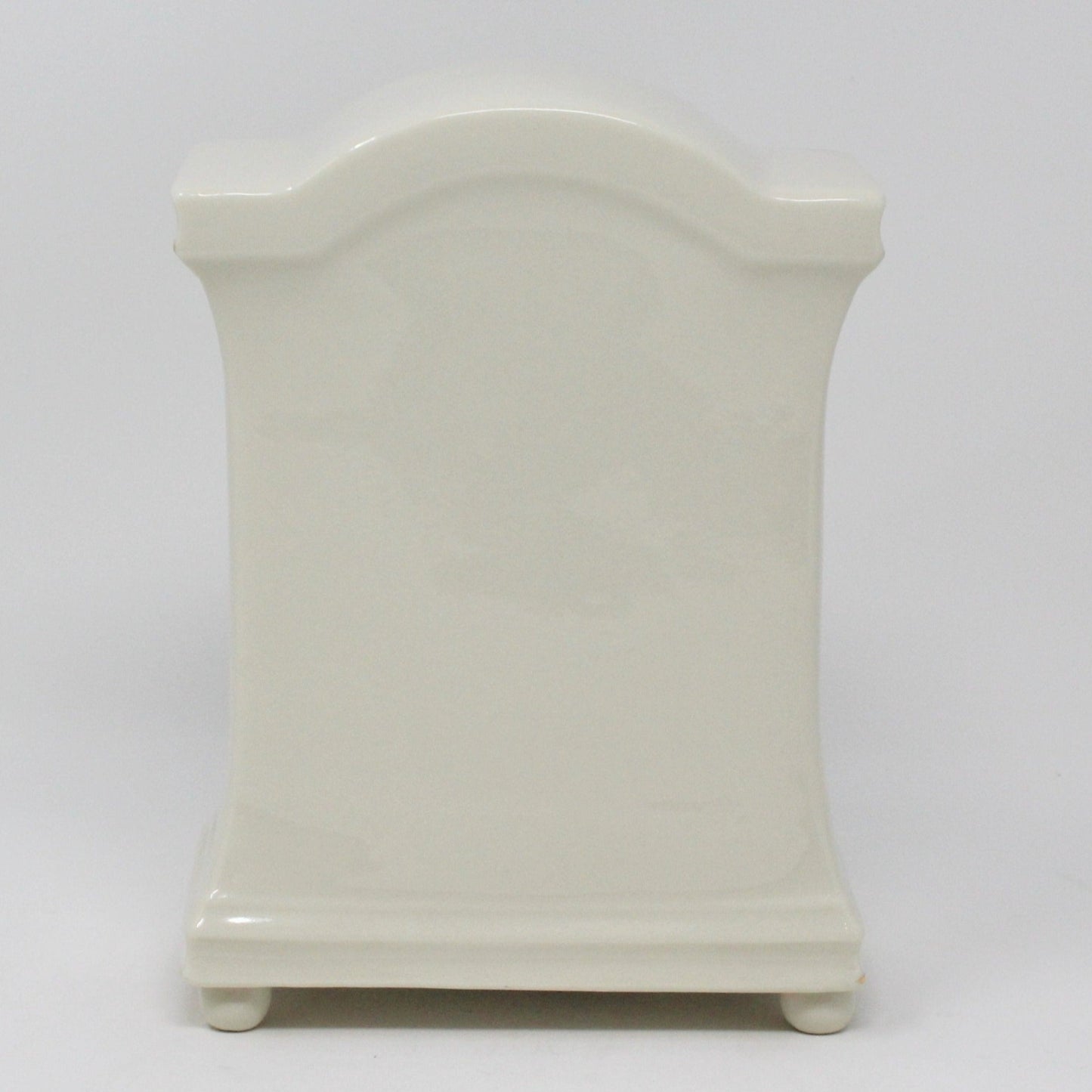 Clock, Avon, Winter Rose, Ivory Porcelain Mantel Clock, SOLD