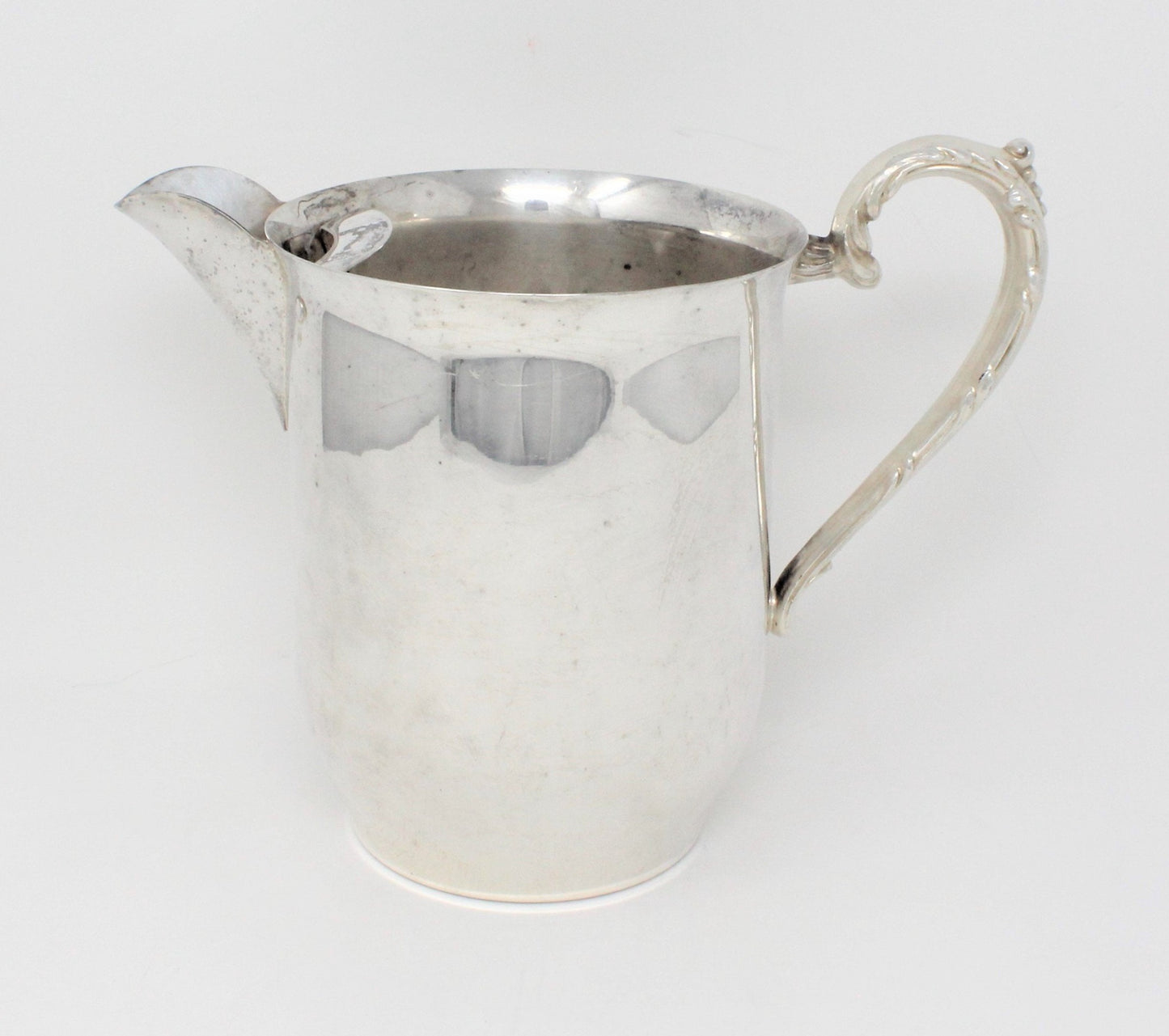 Pitcher, Sheridan, Water Pitcher w/Ice Lip, Silverplate, Vintage