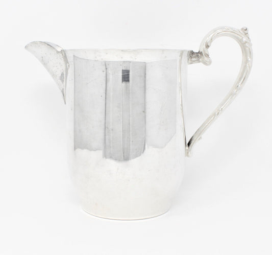 Pitcher, Sheridan, Water Pitcher w/Ice Lip, Silverplate, Vintage