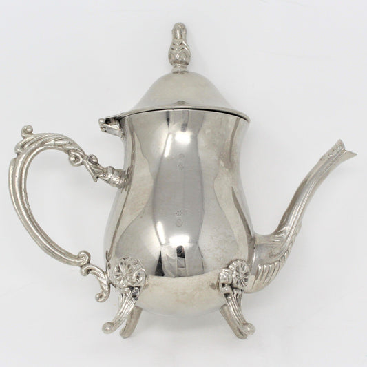 Teapot for One, Silverplate Teapot, Footed, Vintage