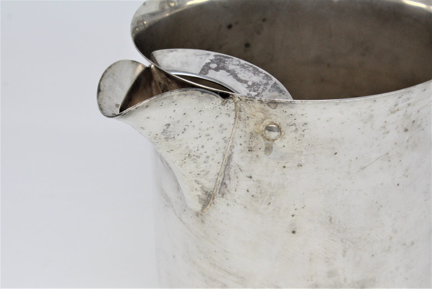 Pitcher, Sheridan, Water Pitcher w/Ice Lip, Silverplate, Vintage