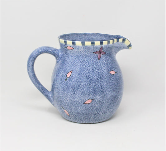 Pitcher, Laurie Gates, Hand Painted Ceramic, Purple Lilac