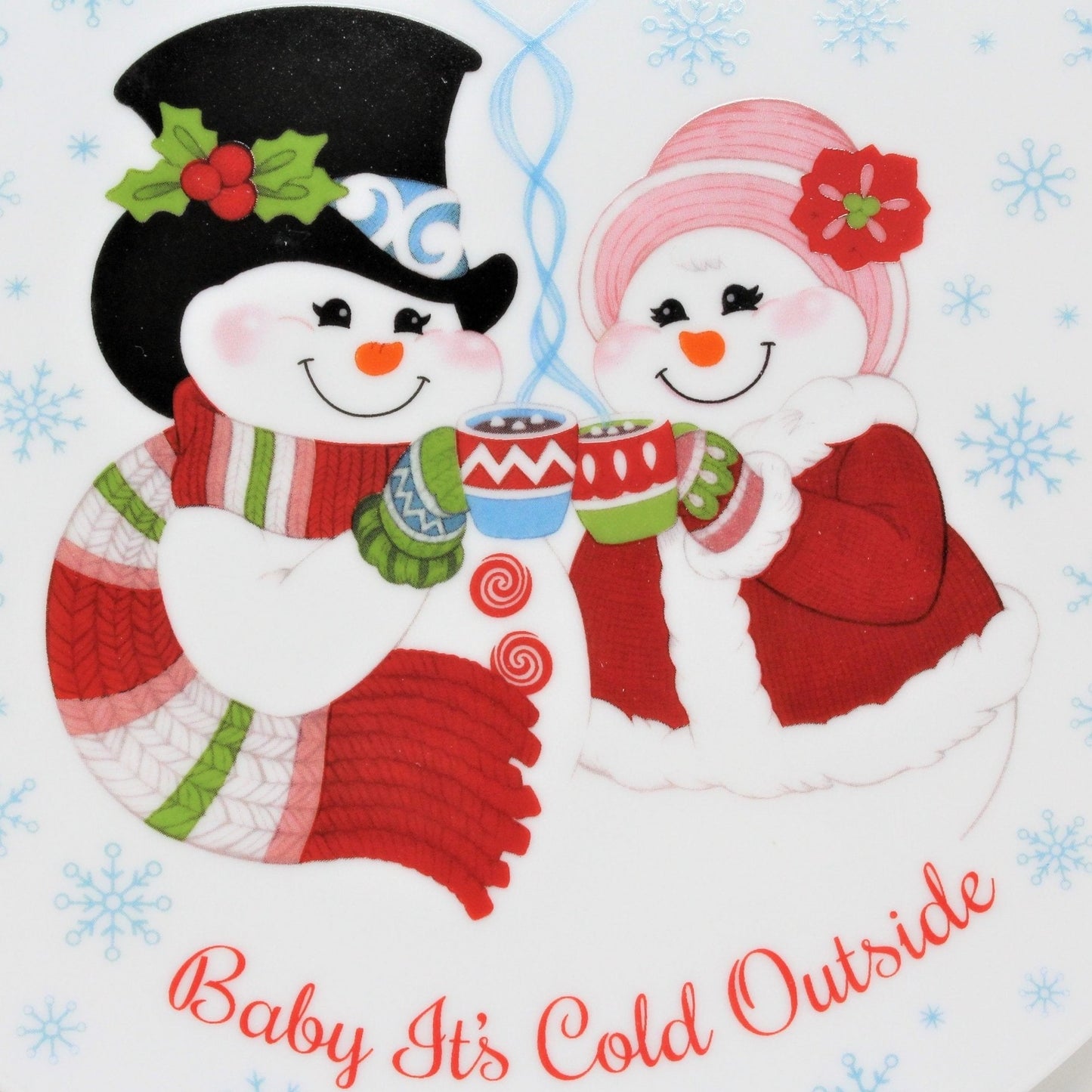 Trivet, Fitz and Floyd, Snowman, Flurry Folk, Hand Painted, In Box