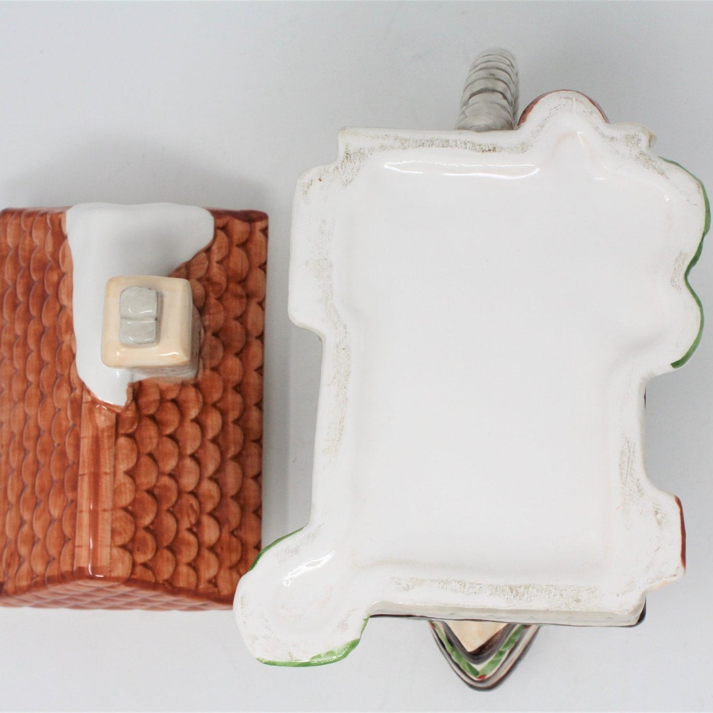 Teapot, Applause, Victorian Christmas House Shaped, Ceramic, Vintage