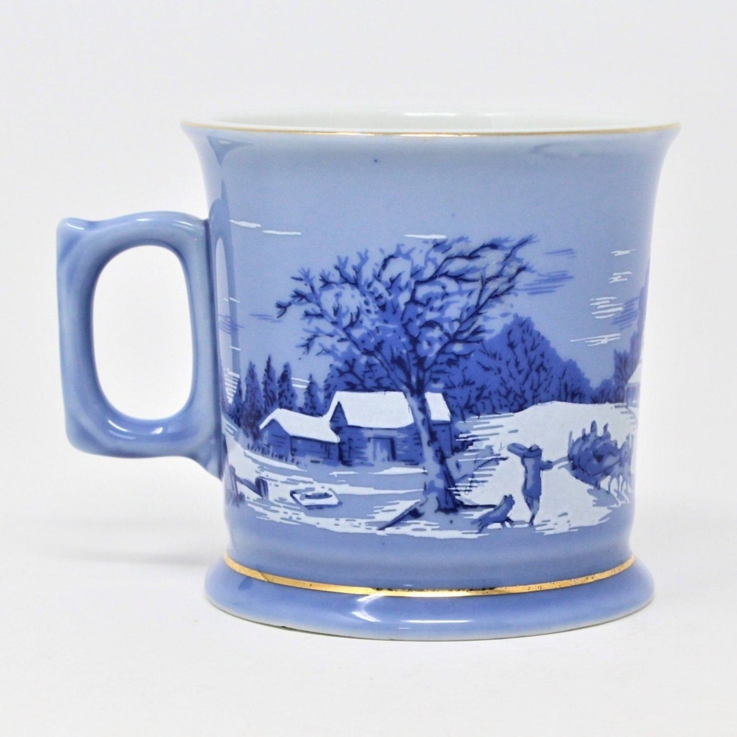 Shaving Mug, Currier & Ives, The Homestead In Winter, Vintage