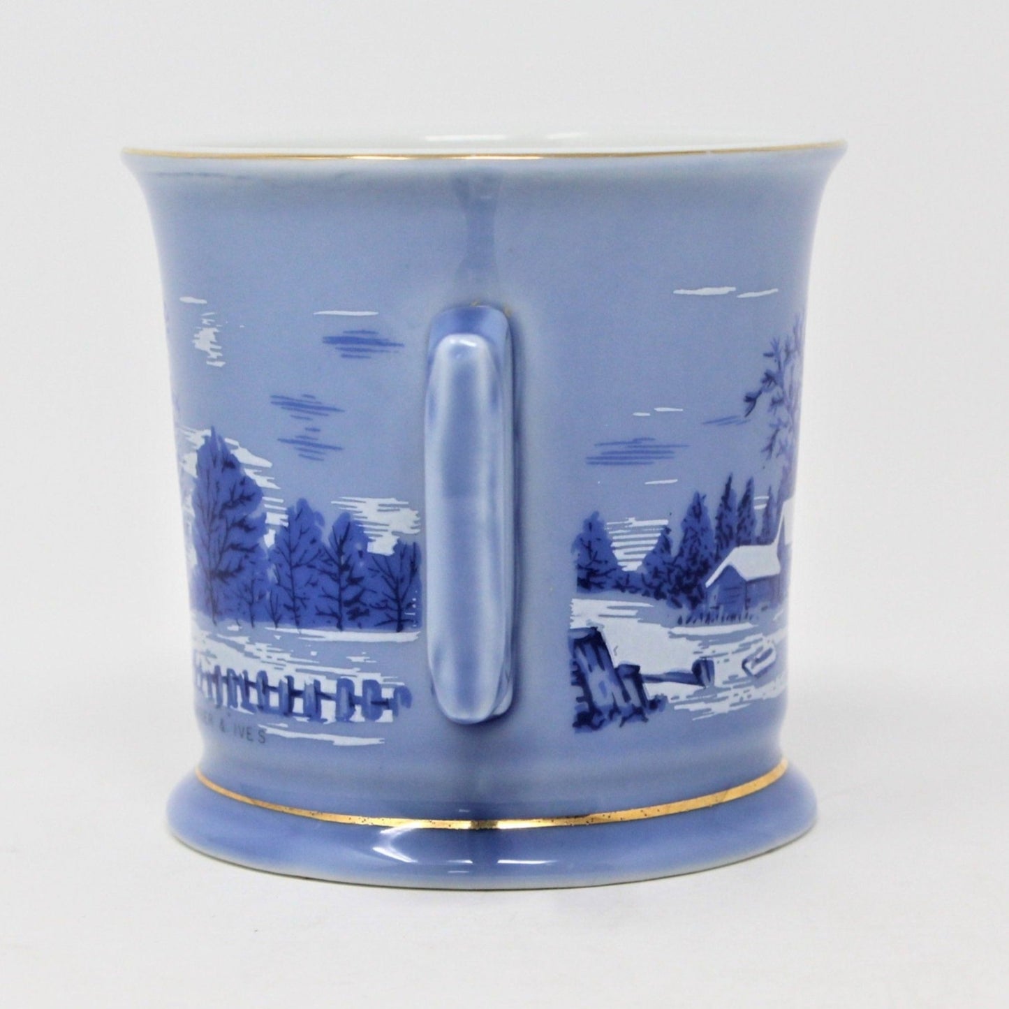 Shaving Mug, Currier & Ives, The Homestead In Winter, Vintage