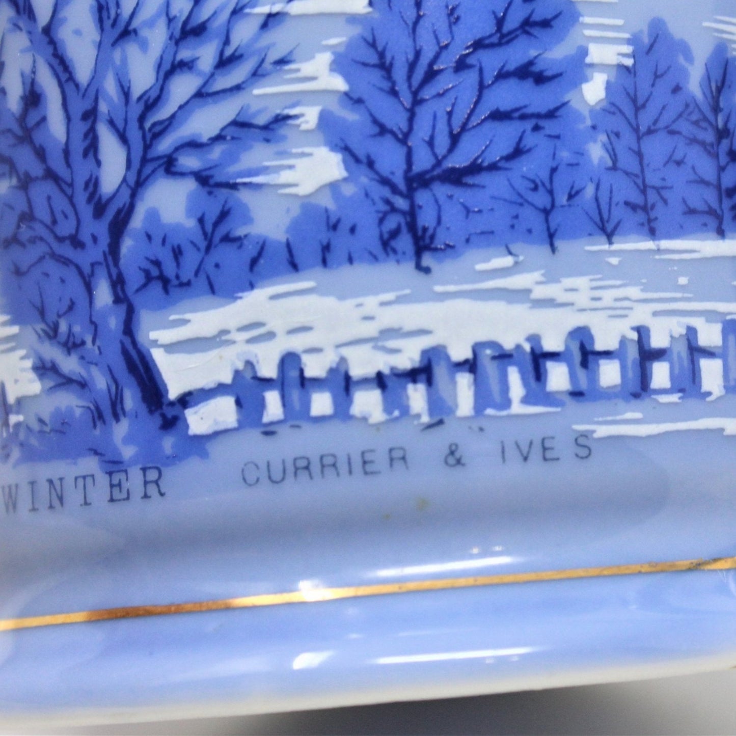 Shaving Mug, Currier & Ives, The Homestead In Winter, Vintage