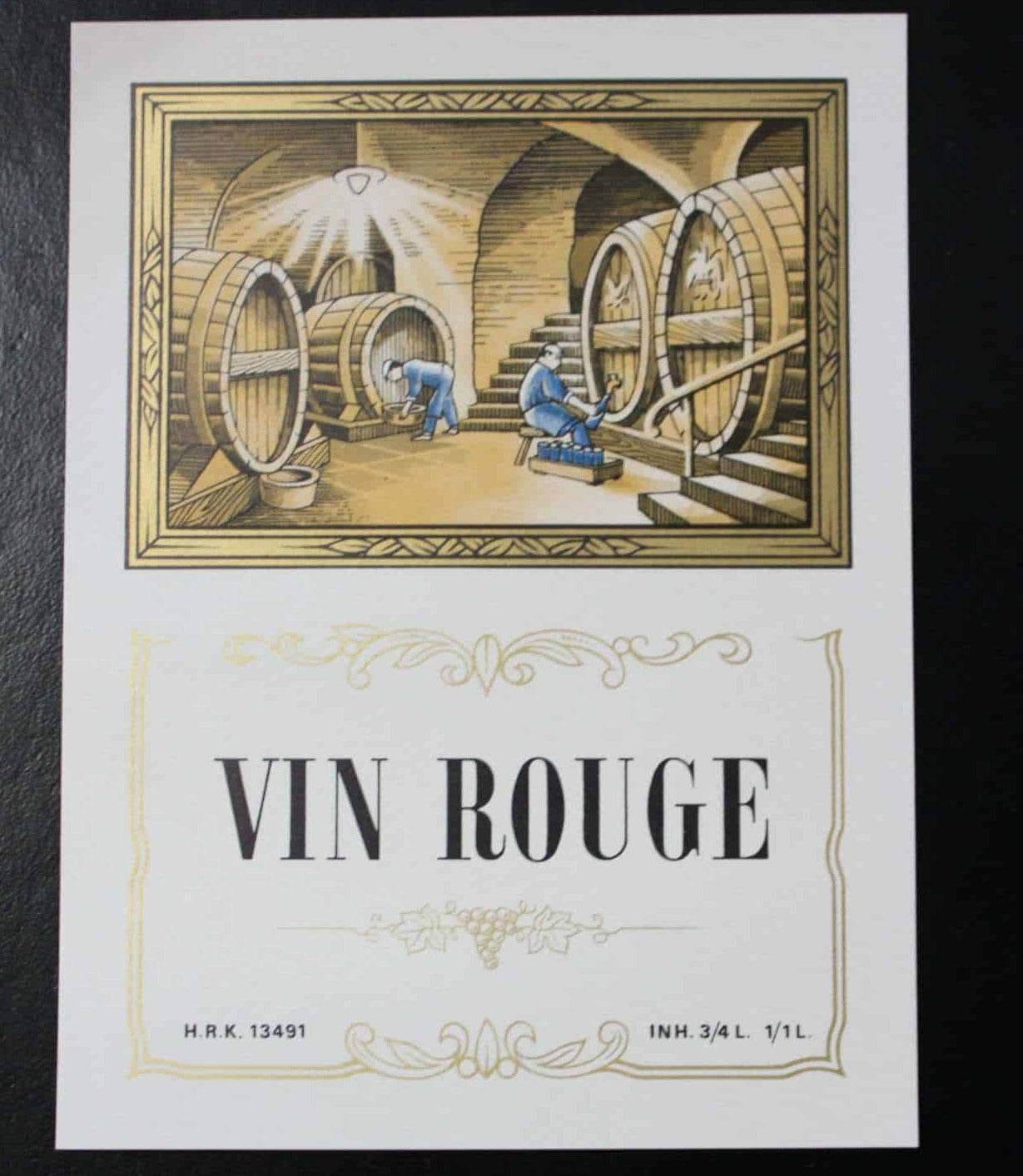 Liquor and Wine Labels, Set of 3, Blue/Gold, NOS, French Vintage