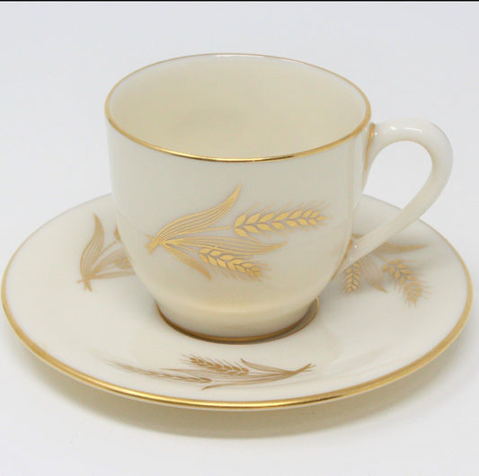 Demitasse & Saucer, Lenox, Harvest, Porcelain, Vintage