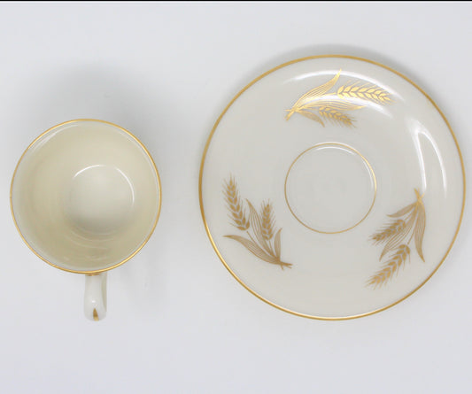 Demitasse & Saucer, Lenox, Harvest, Porcelain, Vintage