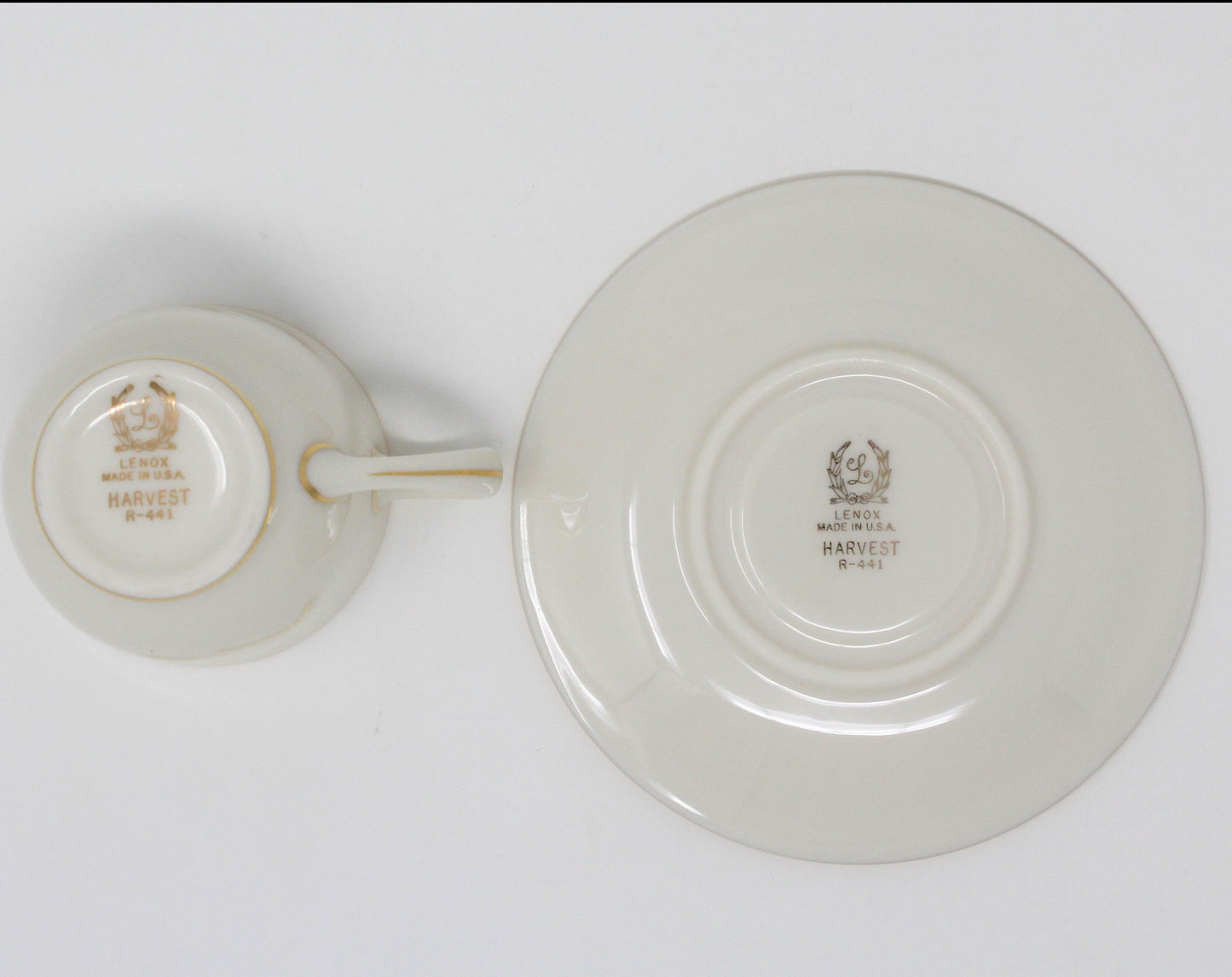 Demitasse & Saucer, Lenox, Harvest, Porcelain, Vintage