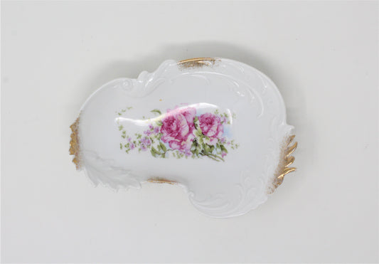 Bone Dishes, Pink Roses, Bavaria, Set of 6, Vintage