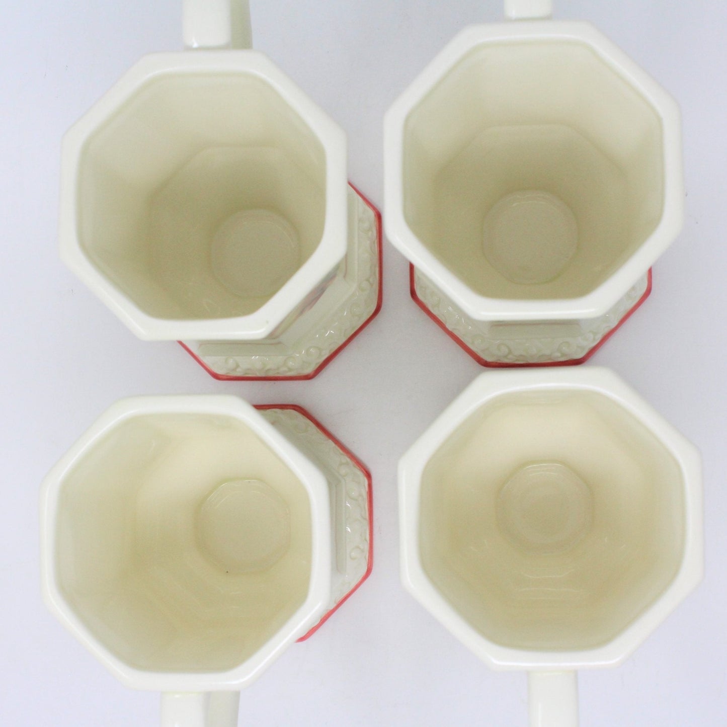 Mugs, Avon, Sweet Country Harvest, Set of 4, Pedestal, Vintage
