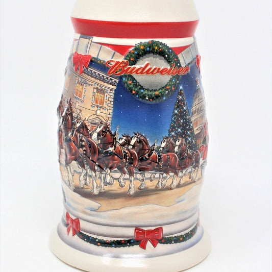 Beer Mug, Budweiser Commemorative Holiday at Capital Collectible, 2001