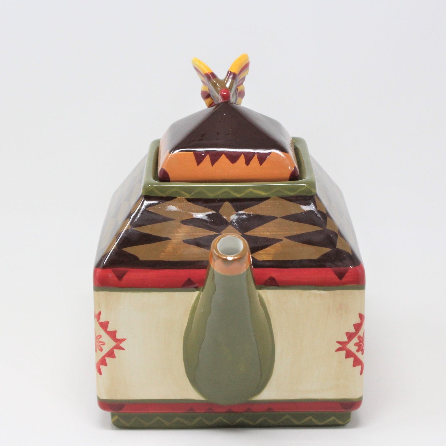 Coffee Pot, Zrike, Indian Summer, Lori Siebert Ceramic, 1990's
