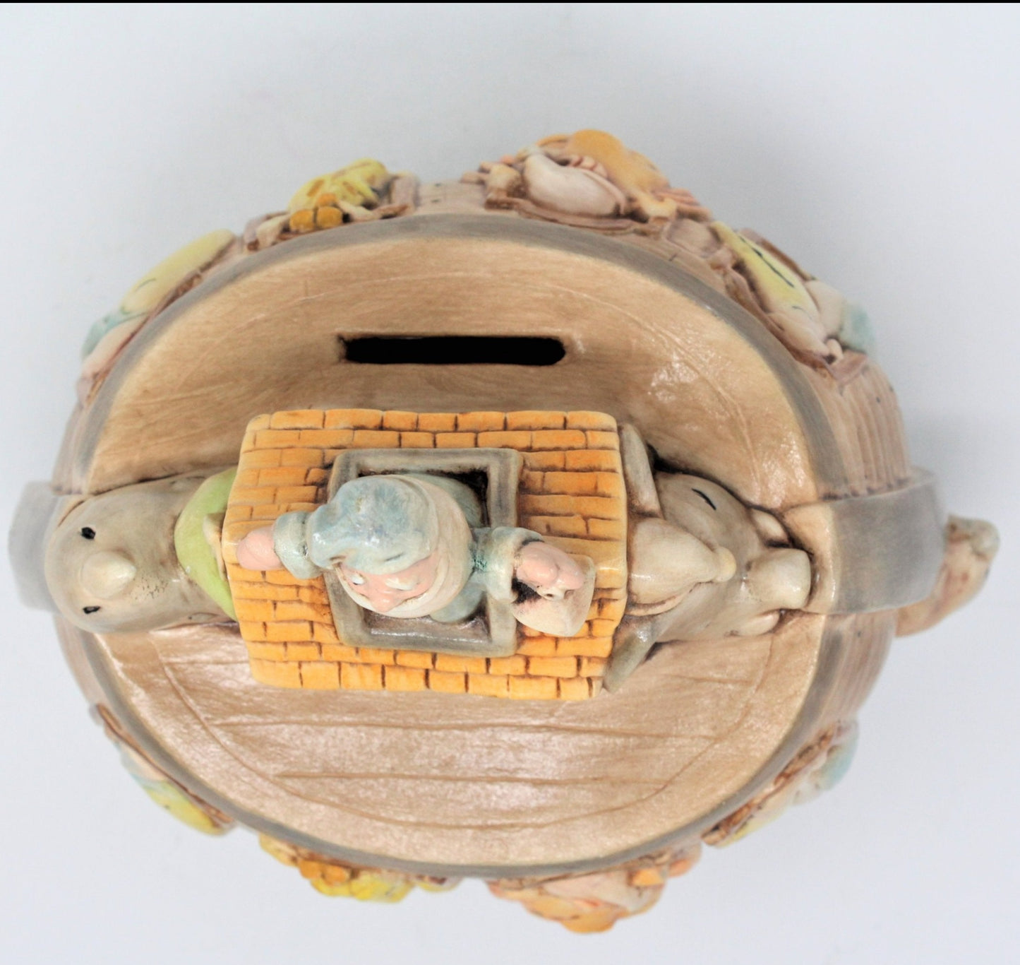 Coin Bank, Noah's Ark, Hand Painted, Ceramic