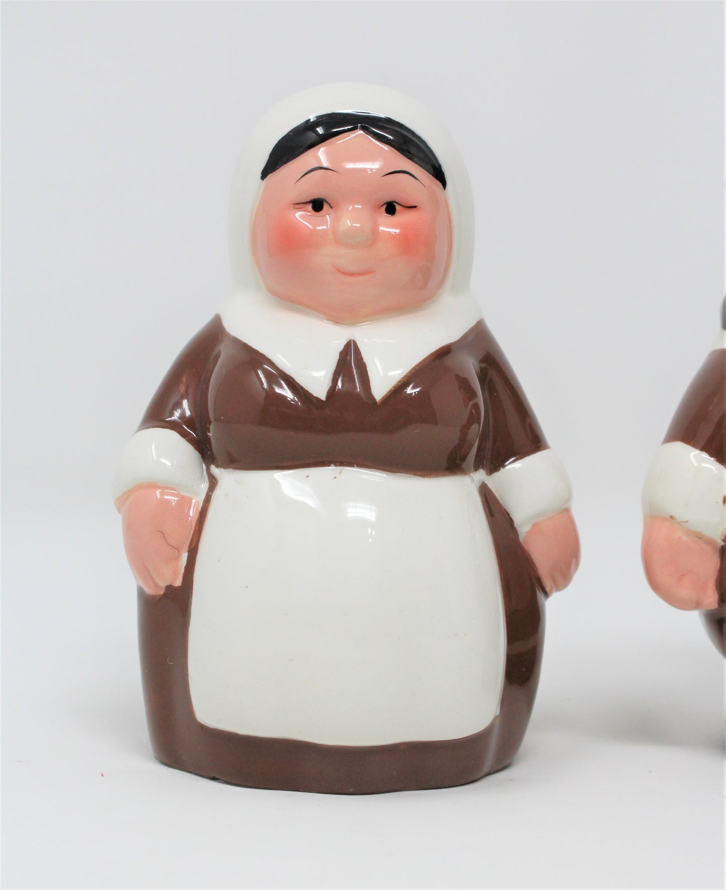 Salt and Pepper Shakers, Publix Pilgrims Ceramic, In Box, 2003