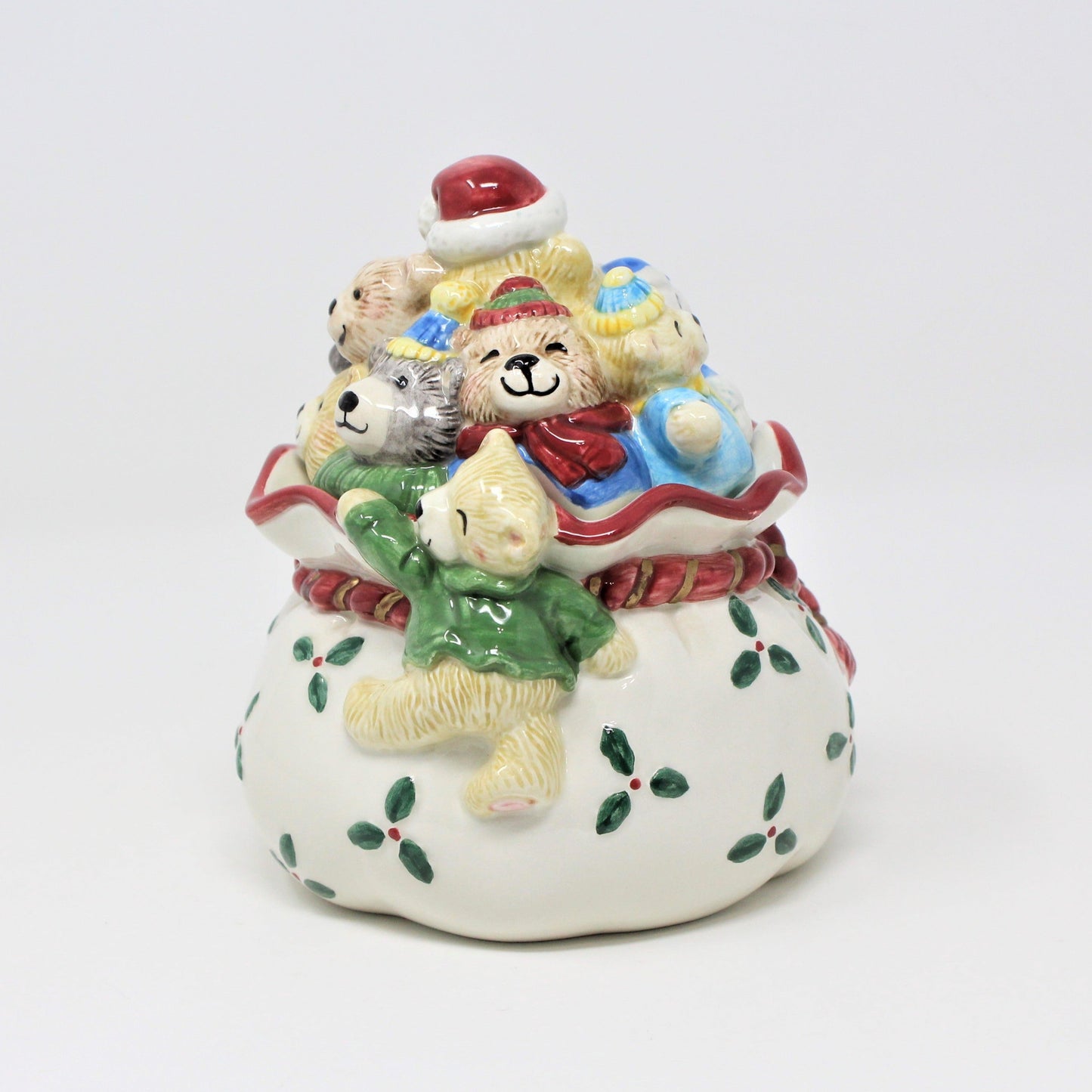 Trinket Box, Fitz and Floyd, Holiday Elf Collection, Porcelain, 2003