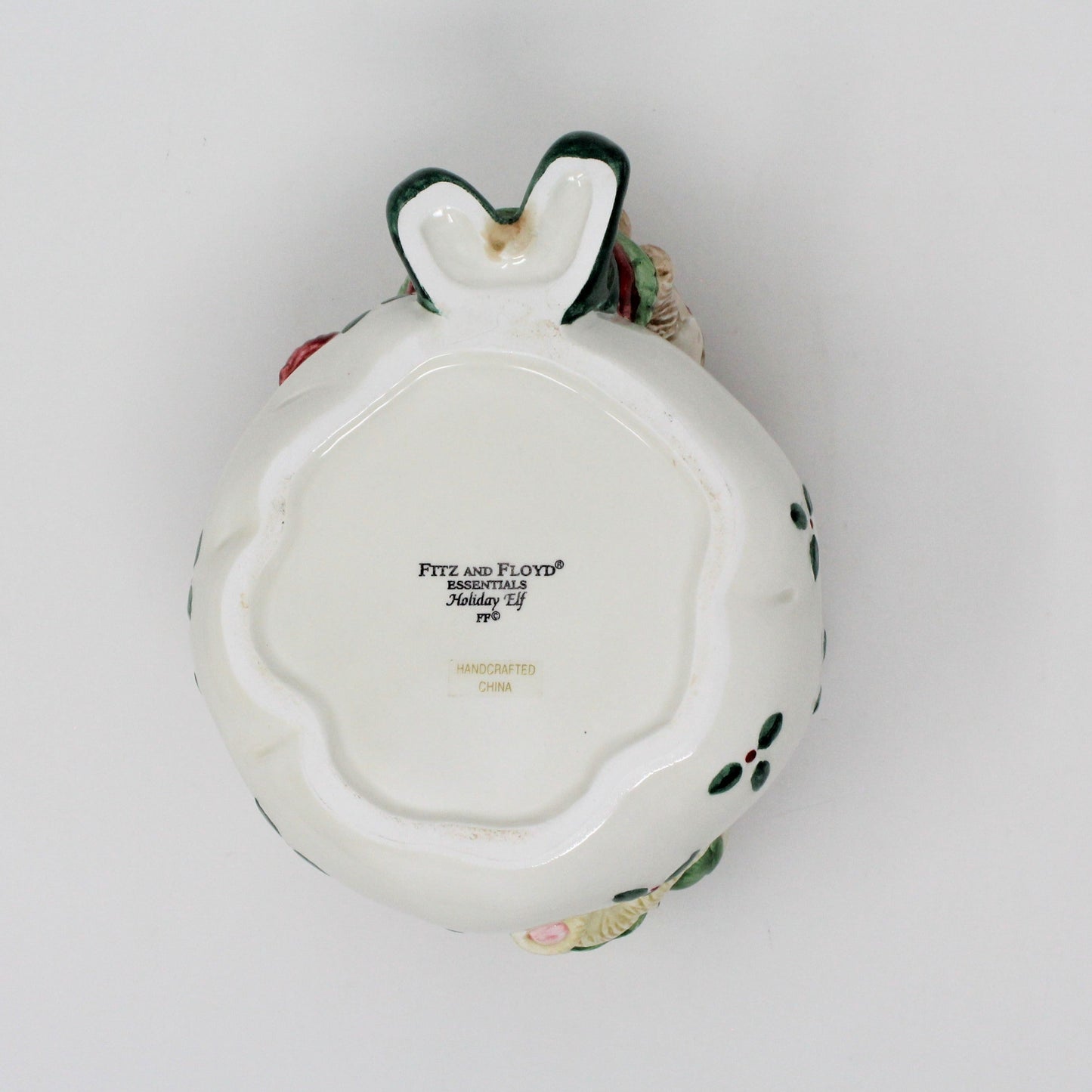 Trinket Box, Fitz and Floyd, Holiday Elf Collection, Porcelain, 2003