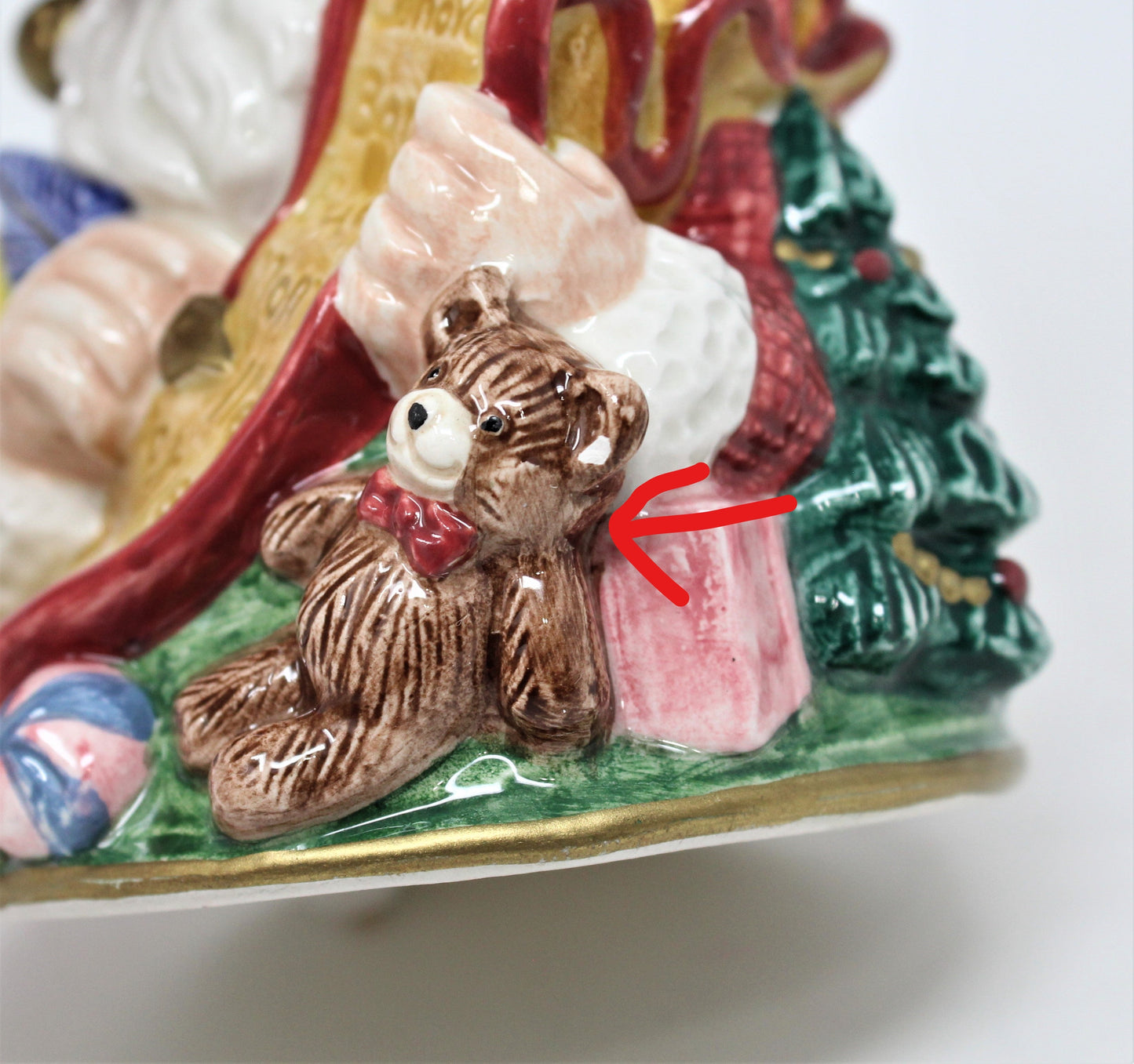 Bell, Fitz and Floyd, Santa's List Collection, Hand Painted, Vintage