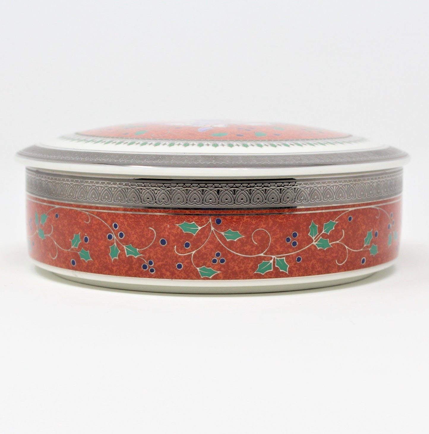 Trinket Box, Mikasa, 12 Days of Christmas, 9 Ladies Dancing, Platinum