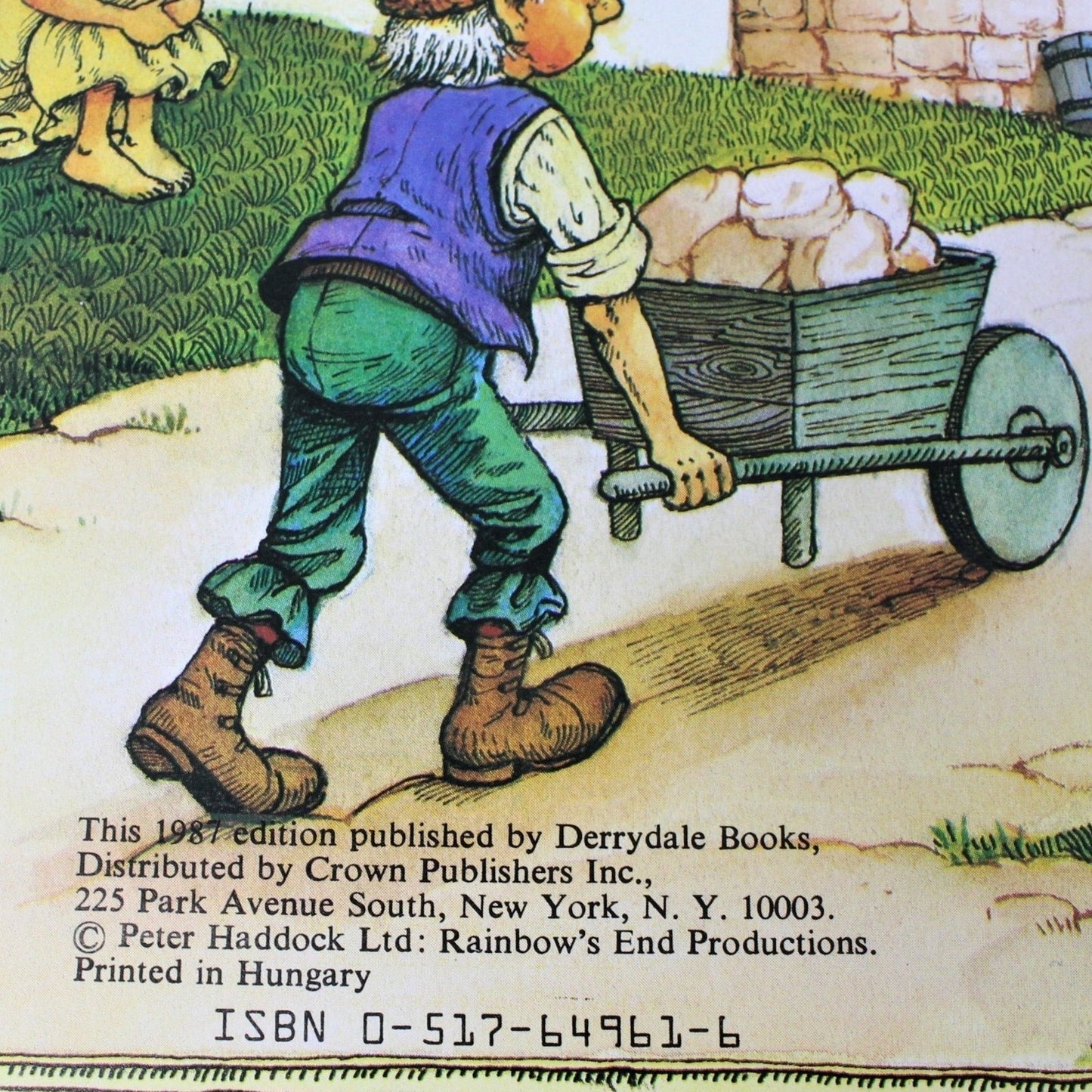 Children's Book, Rainbow's End, Toby Claypot's Wishing Well, Hardcover, Vintage 1987