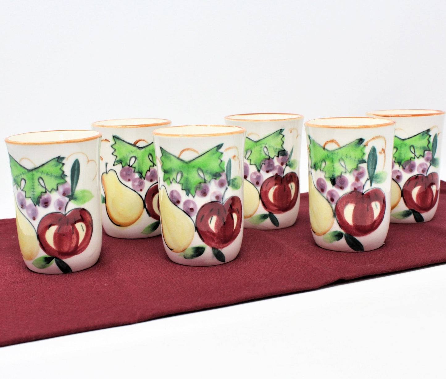 Teacup, Japanese, Yunomi Style, Lacco Japan, Set of 6, Vintage