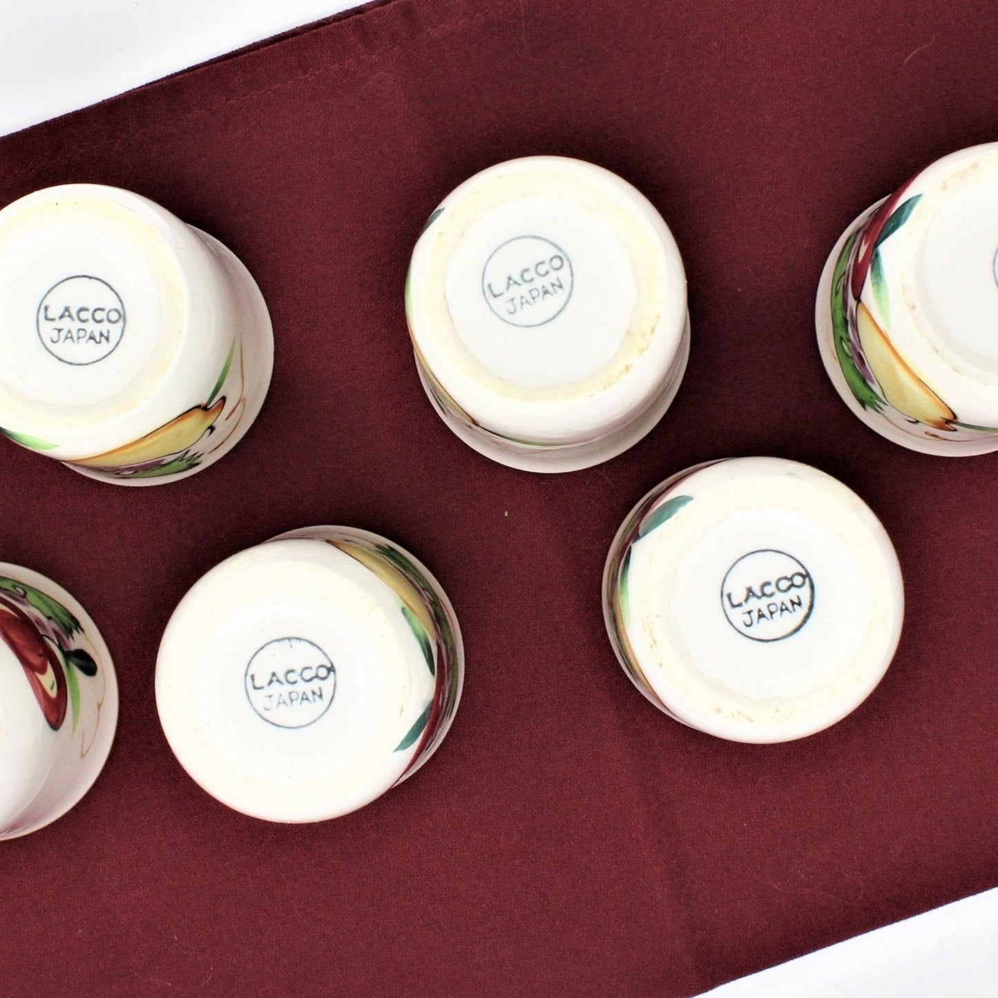 Teacup, Japanese, Yunomi Style, Lacco Japan, Set of 6, Vintage