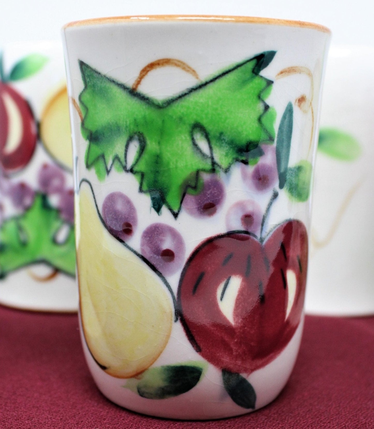 Teacup, Japanese, Yunomi Style, Lacco Japan, Set of 6, Vintage
