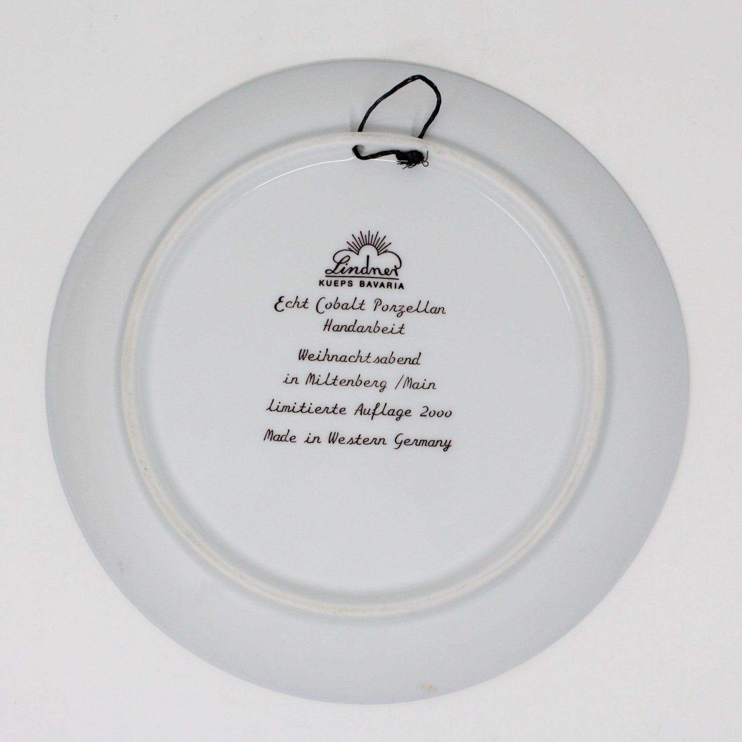 Decorative Plate, Lindner Kueps Bavaria, Christmas Weihnachten 1975