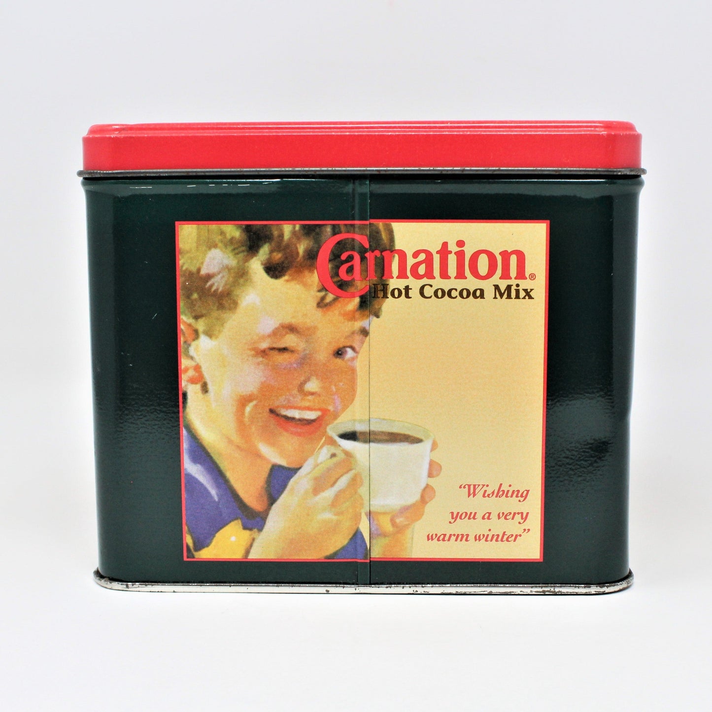 Tins, Gift Tin / Storage Tin, Carnation Hot Cocoa Mix, 1995 Nestle Vintage Collectible