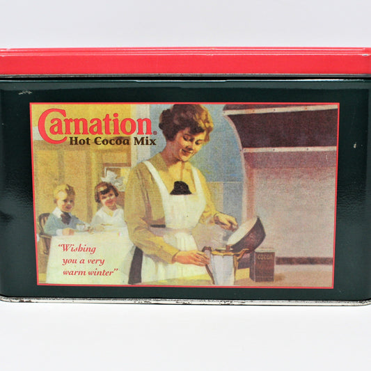 Tins, Gift Tin / Storage Tin, Carnation Hot Cocoa Mix, 1995 Nestle Vintage Collectible