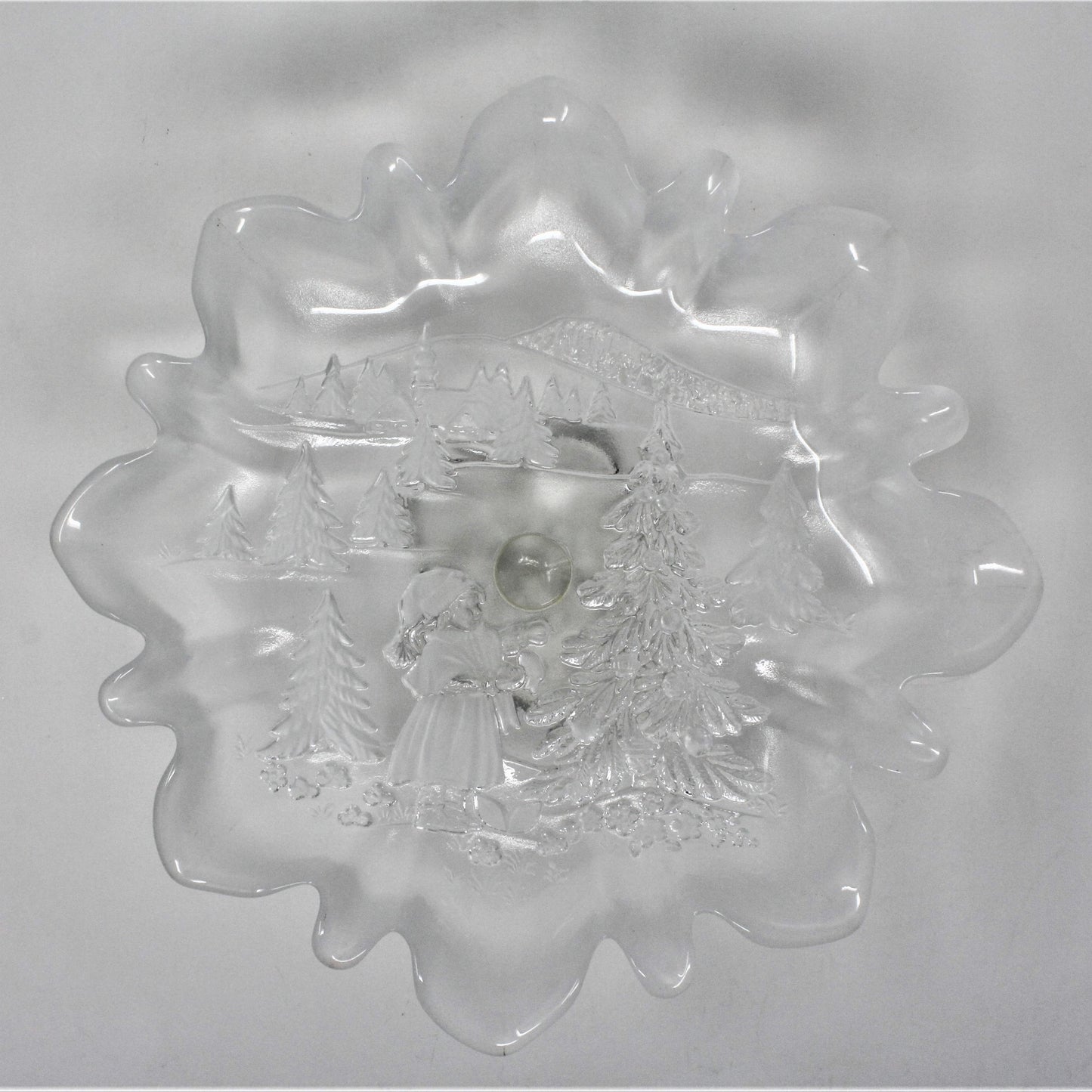 Compote, Mikasa, Christmas Story, Footed Glass, Germany, Vintage