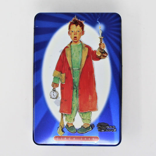 Tins, Gift Tin / Cookie Tin, Norman Rockwell, Christmas Morning, Snickers Advertising