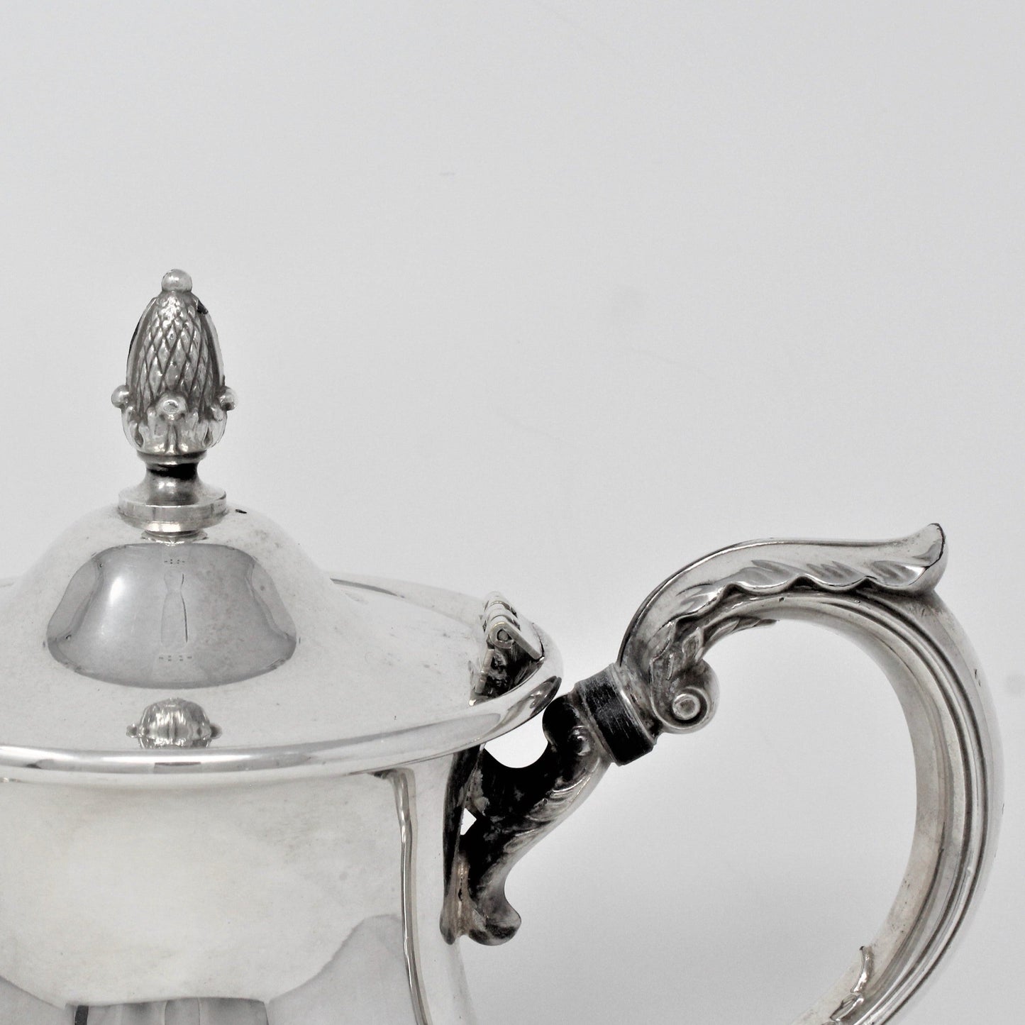 Coffee Pot, Poole Silver, Bristol Silverplate, Footed, Ornate Handle & Spout, Vintage