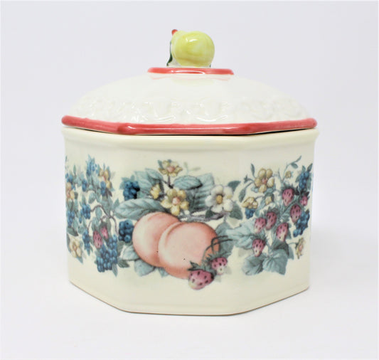 Trinket Box, Avon, Sweet Country Harvest, Ceramic, Vintage