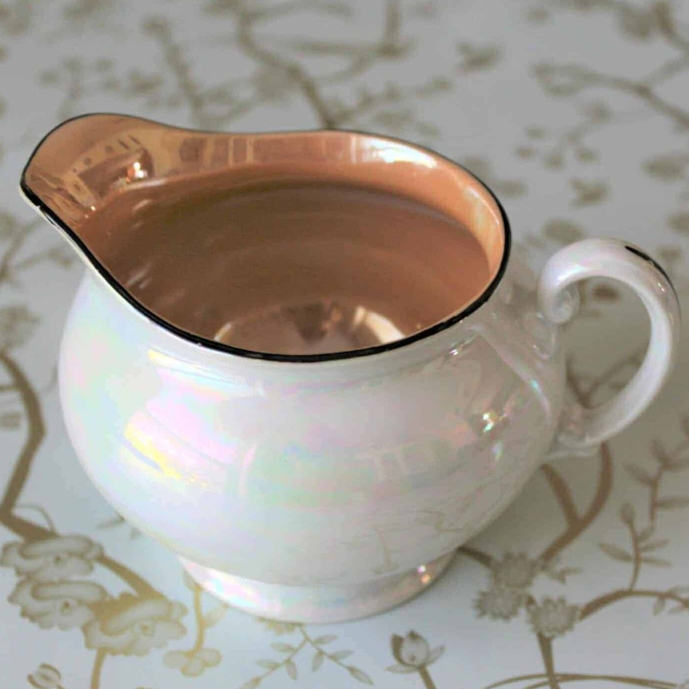 Creamer, Bell China Iridescent Lusterware, Czechoslovakia, Vintage, SOLD
