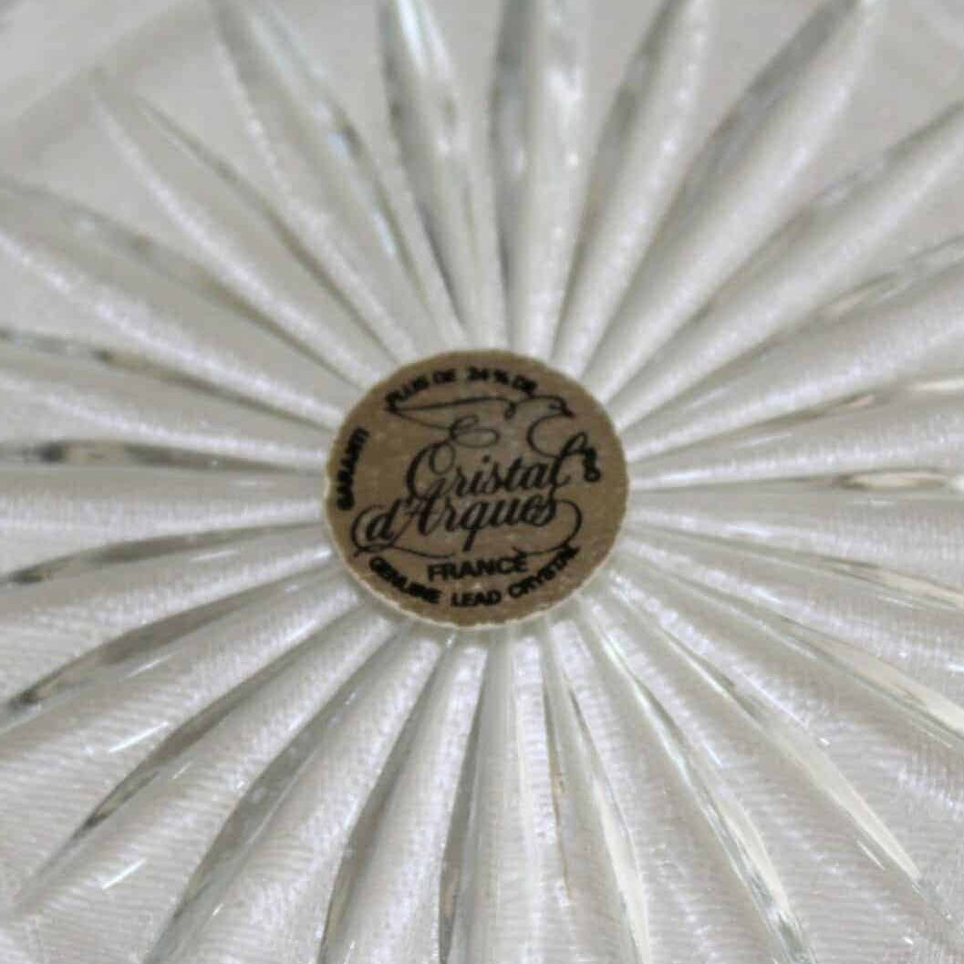 Divided Tray, Cristal D'Arques-Durand, Longchamp, Cut Crystal, France, Vintage 1974