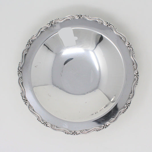 Bon Bon / Candy Dish, Wm A. Rogers / Oneida Silverplate, Georgian Scroll, 3-Toed, Vintage