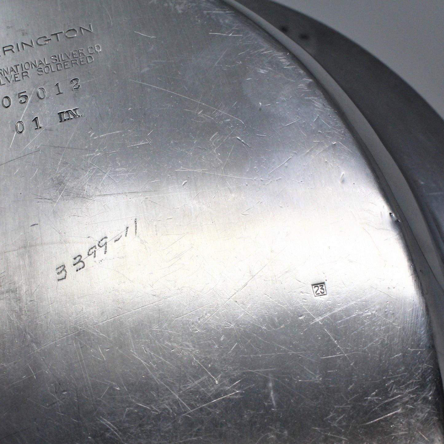 Bowl, Silverplate Hotelware, Greek Key Pattern, Orrington Hotel, Silver Soldered, Antique