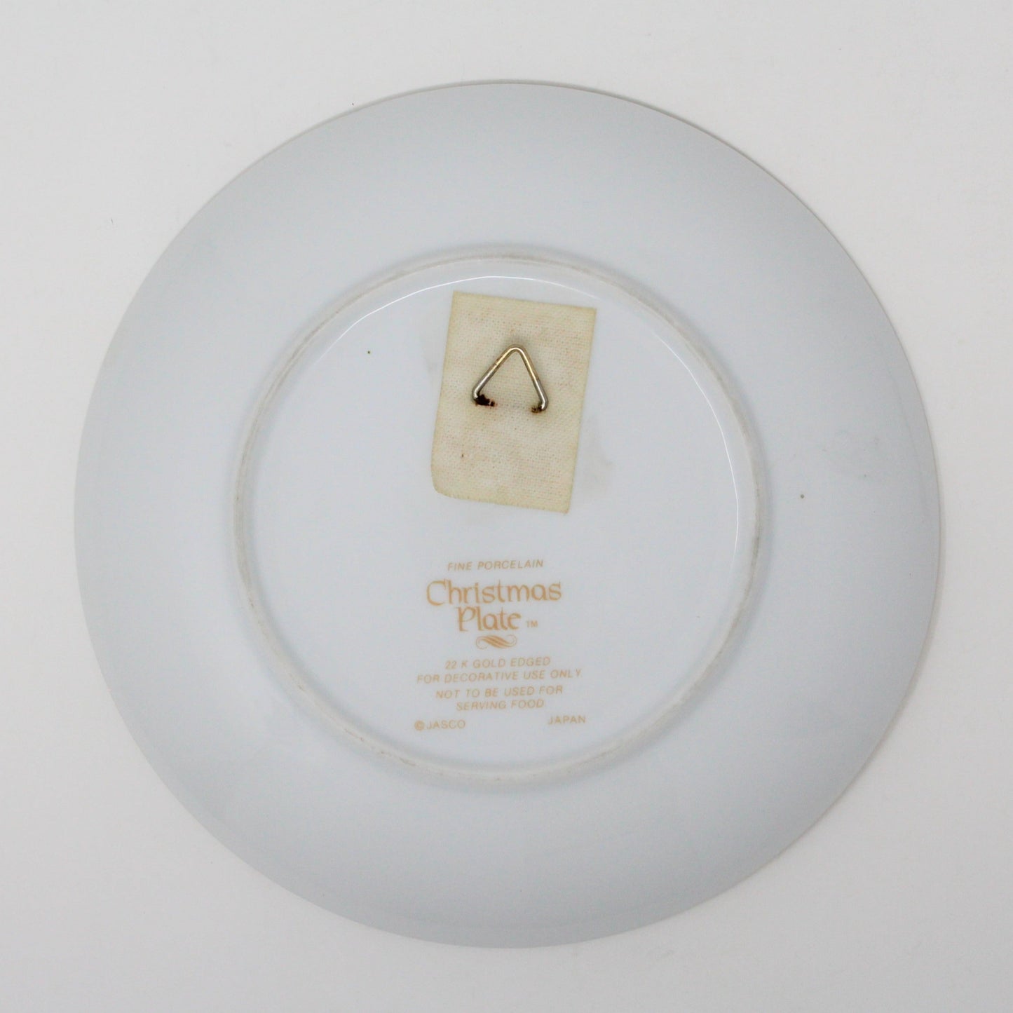 Decorative Plate, Jasco, Christmas Little Boy by Fireplace, Vintage