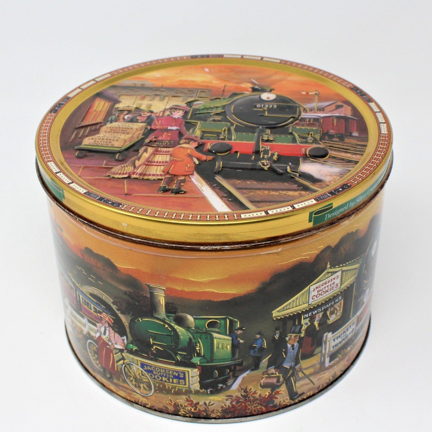 Tins, Gift Tin / Cookie Tin, Jacobsen Bakery Trains, Collectible Tin, Denmark