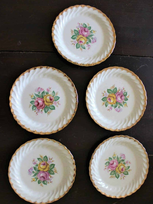 Bread & Butter Plates, Royal China, Quban Royal, Set of 5, Vintage